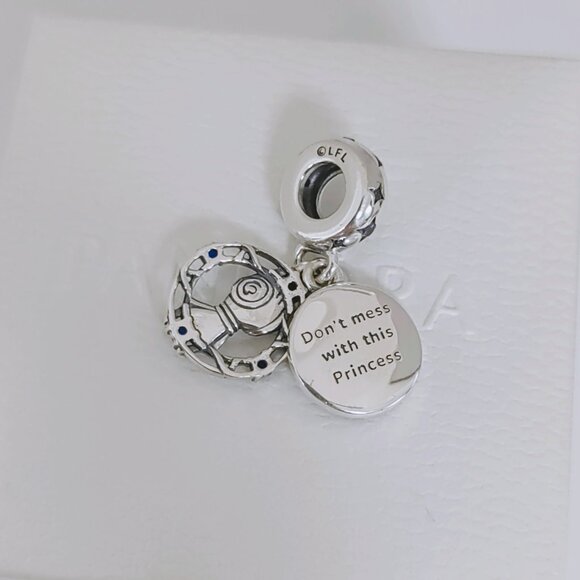 Pandora Star Wars Princess Leia Double Dangle Charm S925 Silver with box - Picture 4 of 7